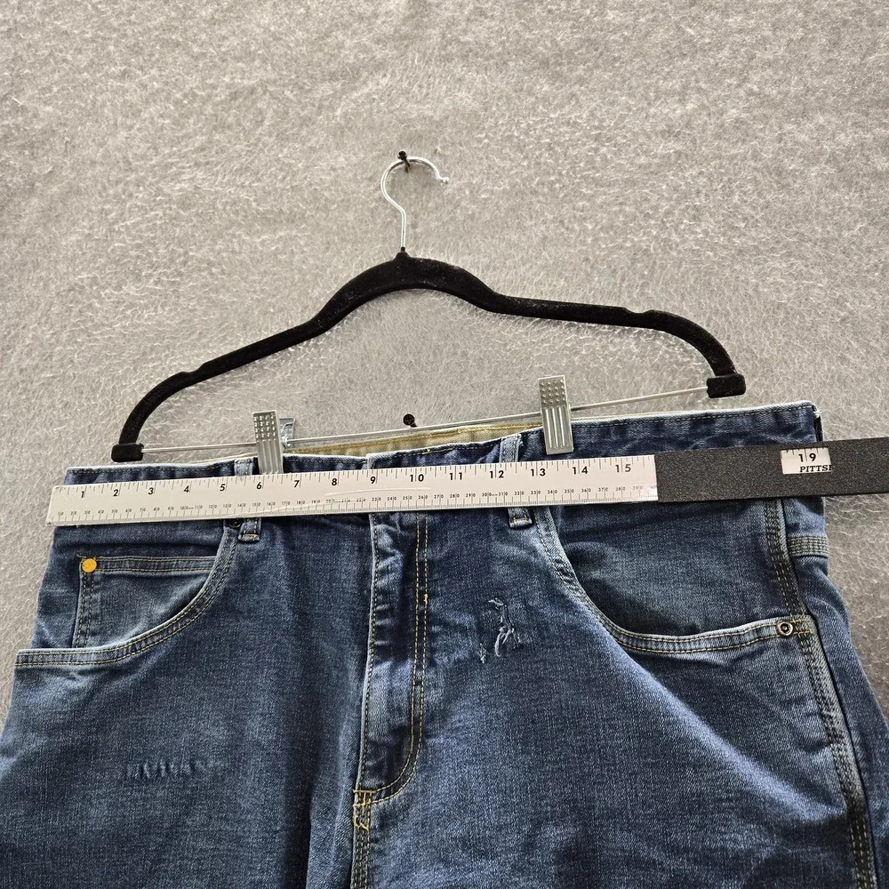 CAT Men Jeans 38X32 Blue Denim Workwear 27